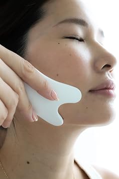 Ceramic Gua Sha Facial Tool, Face Sculpting & Lymphatic Massage