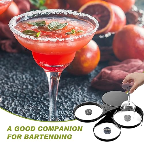 Miniatura 5 de Mifoci Bandeja de adorno con barra de tapa, barra de 3 niveles, 12 vertedores de botellas clásicos de acero inoxidable, 2 botellas de plástico para