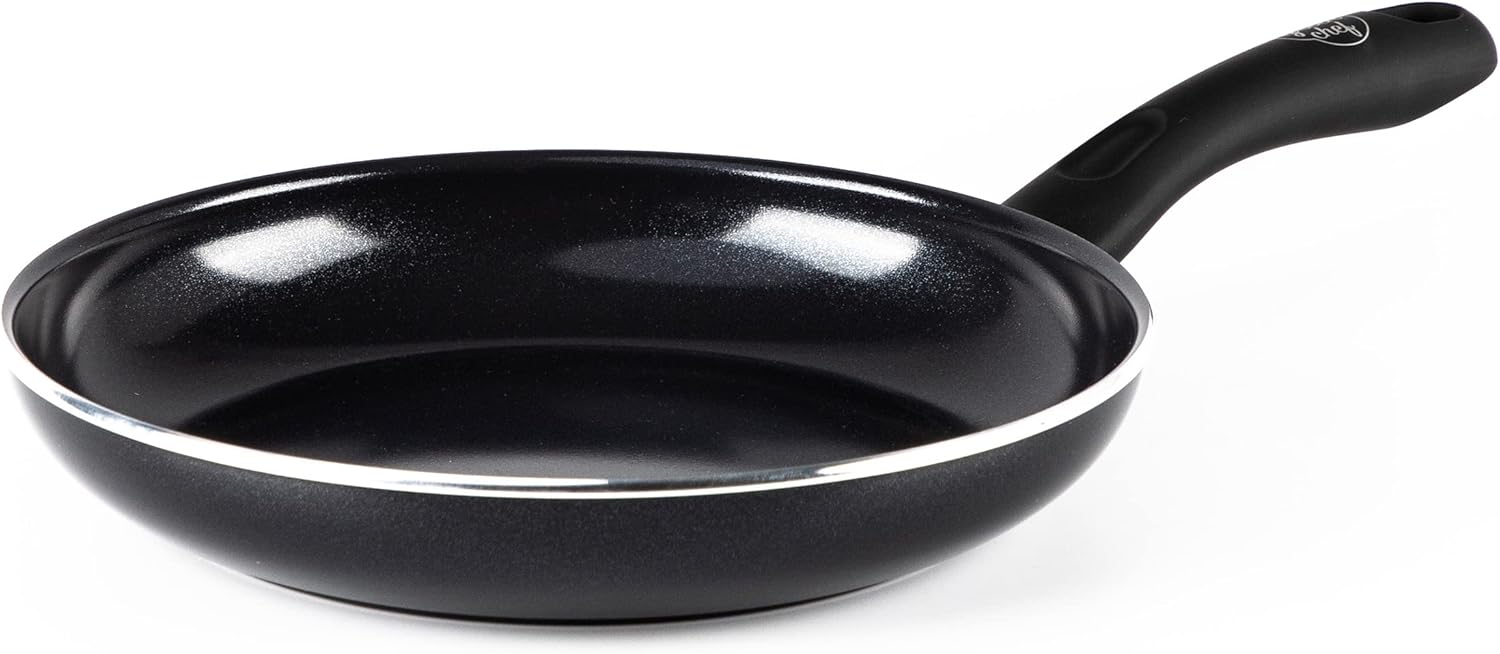 GreenChef Diamond Healthy Ceramic Non-Stick 28 cm Griddle Pan, PFAS-Free, Induction Suitable, Oven Safe up to 160˚C, Black