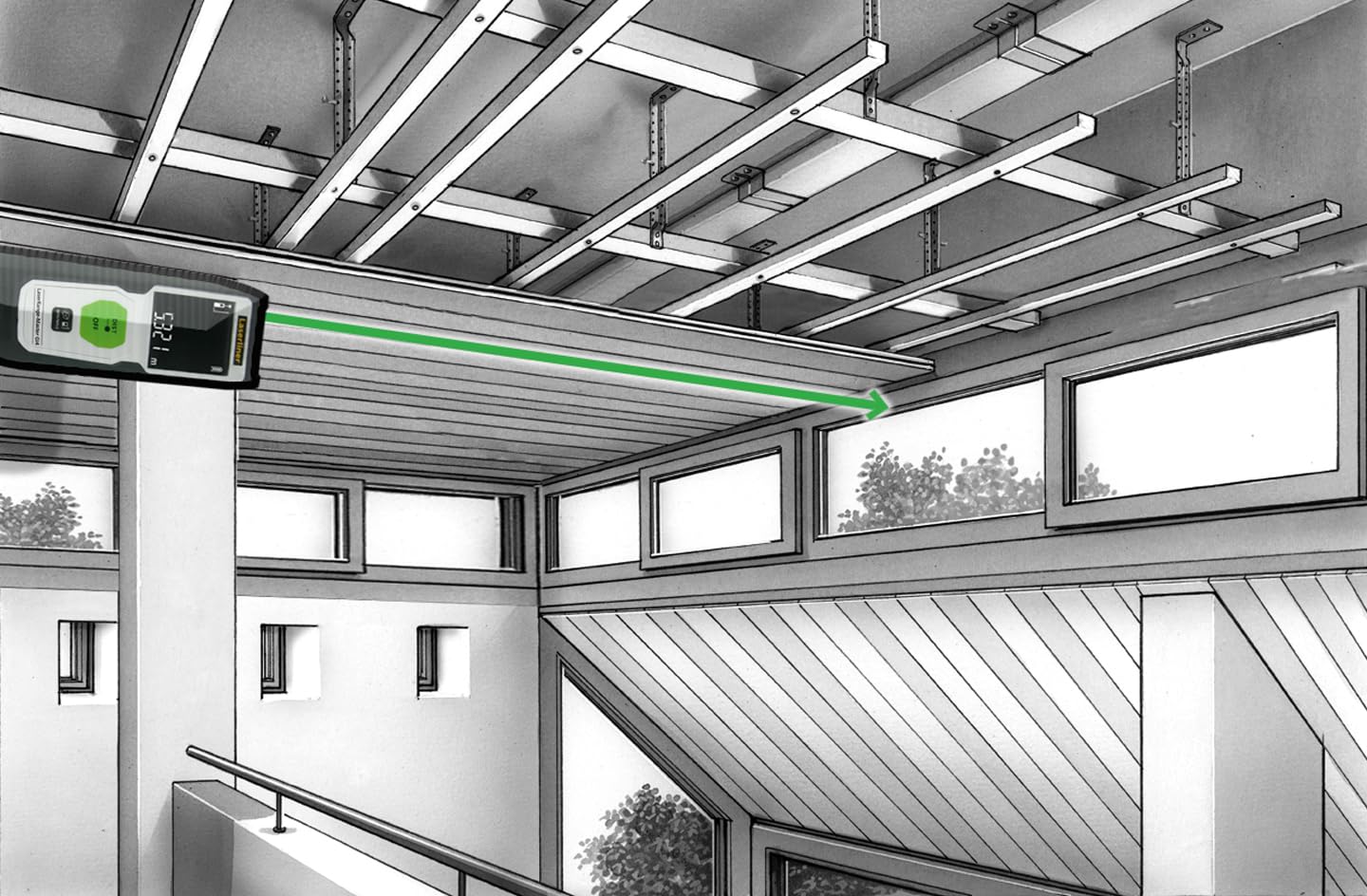 Laserliner Télémètre Laser Range Master Gi4 | Appareil de Mesure Numérique, Portée de 40 m, Mesure de Longueurs, Mesure de Surfaces et de Volumes