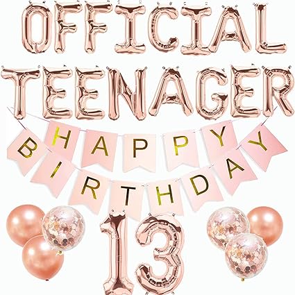 13th birthday decorations rose gold Clearance