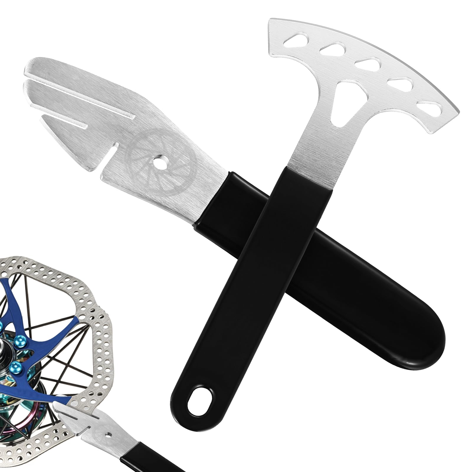 MAQUITA Rotor Truing Fork, 2pcs Bicycle Disk Brake Rotor Alignment Tool for Mountain Road Bike with 42mm for Large Adjustment and 15mm for Small