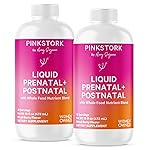 Pink Stork Liquid Prenatal Vitamins for Women - for Fertility, Pregnancy, Postpartum - Morning Sickness Support - 64 Servings - 2 Pack