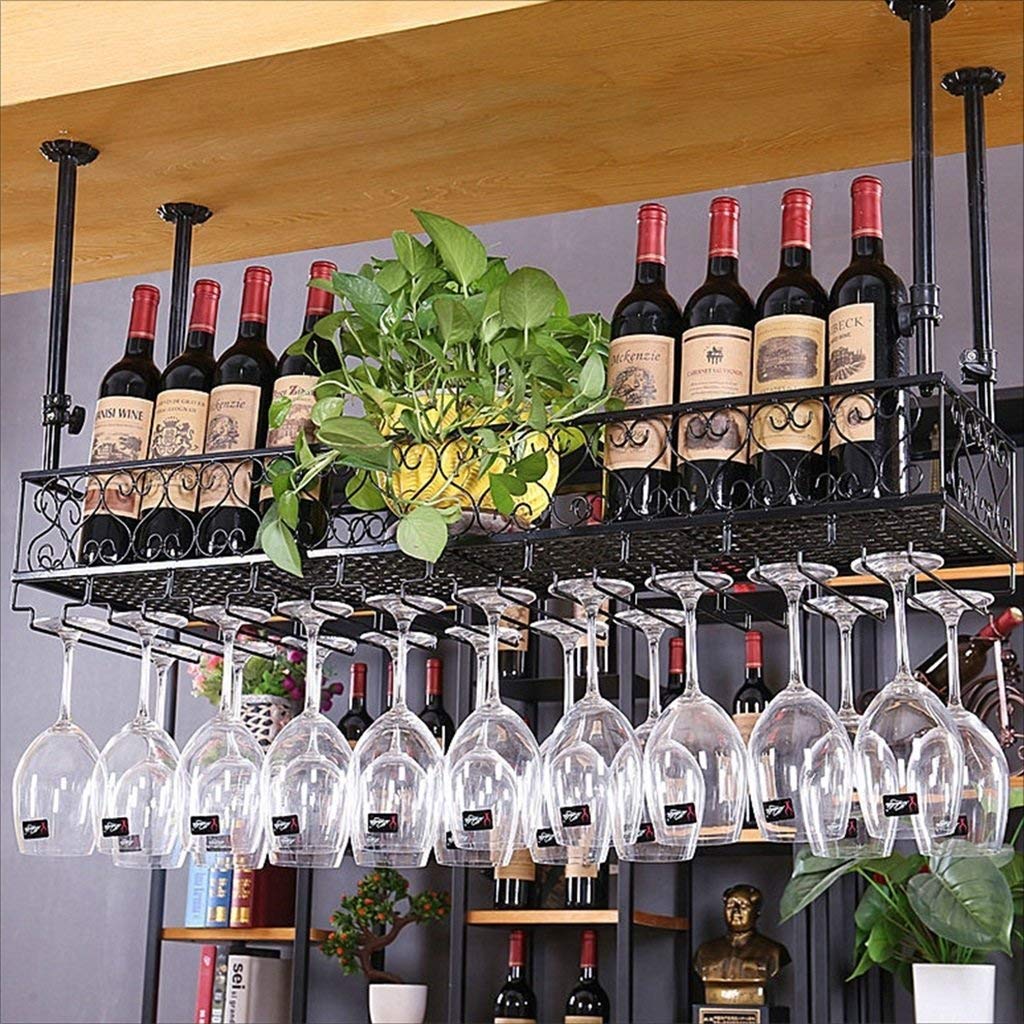 Casier à vin 120 * 25cm pour comptoir de bar afin de ranger bouteilles et verres inversés