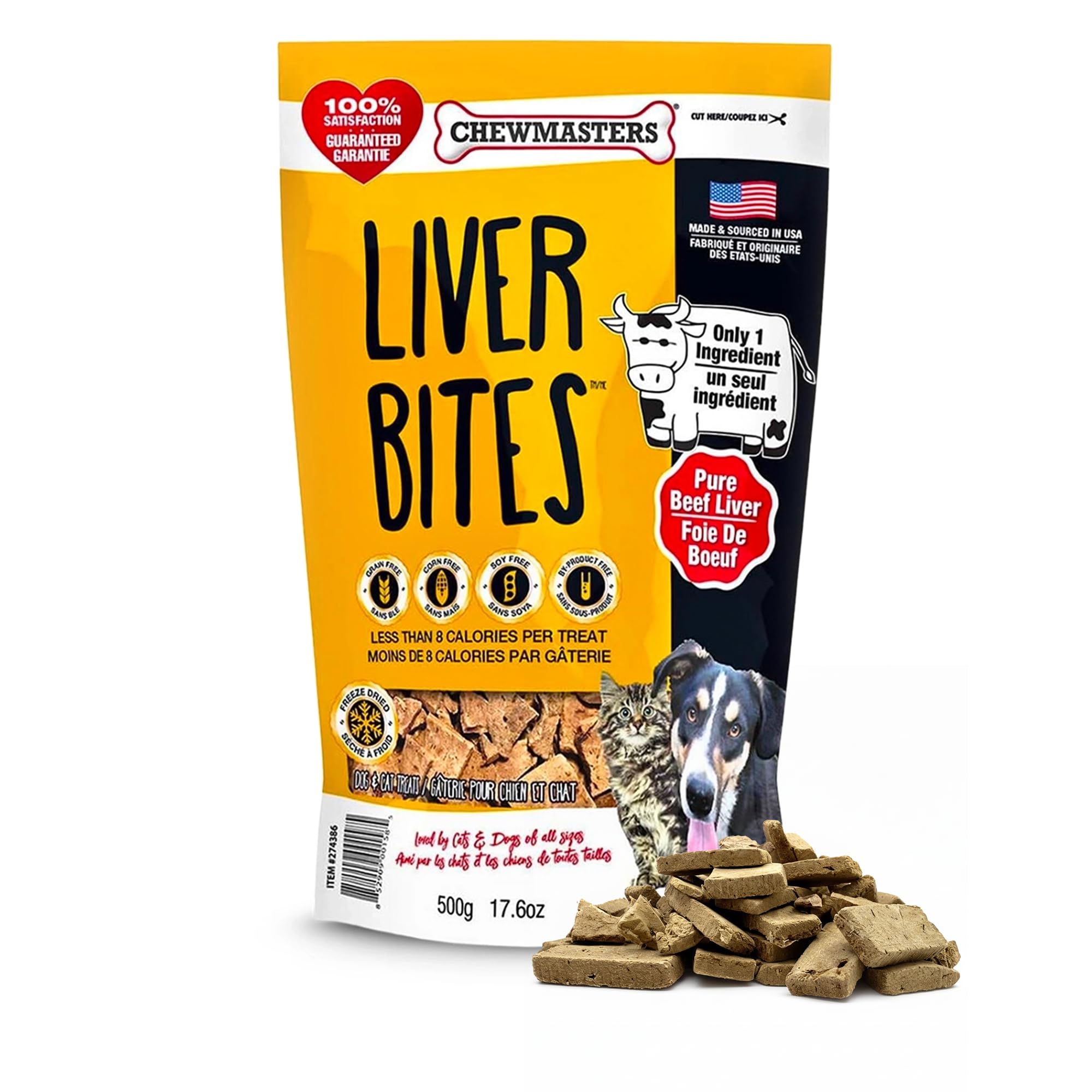 Chewmasters 17.6oz Bag of Beef Liver Bites
