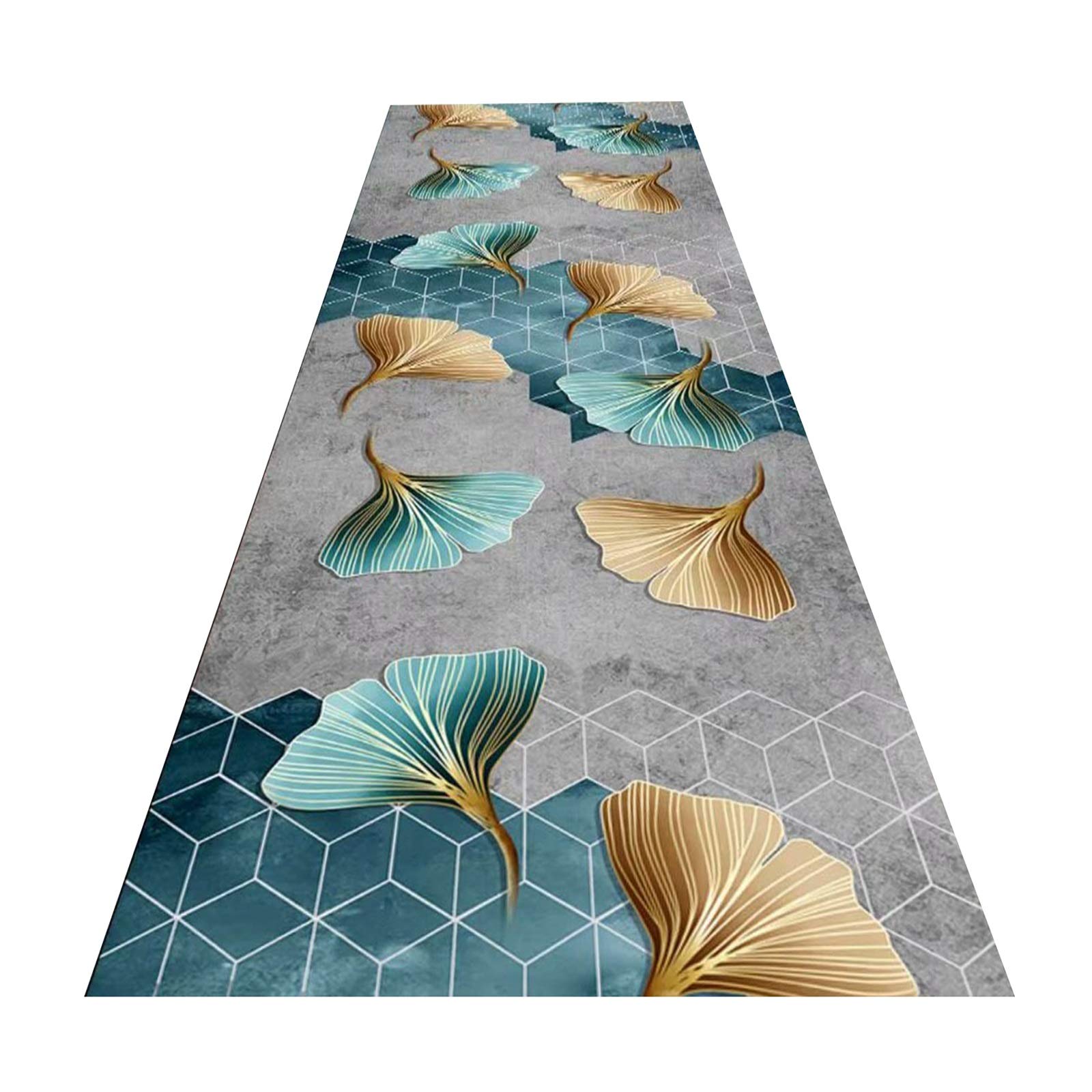 Tapis de hall d'entrée floral 140x100cm pour cuisine et protection du plancher