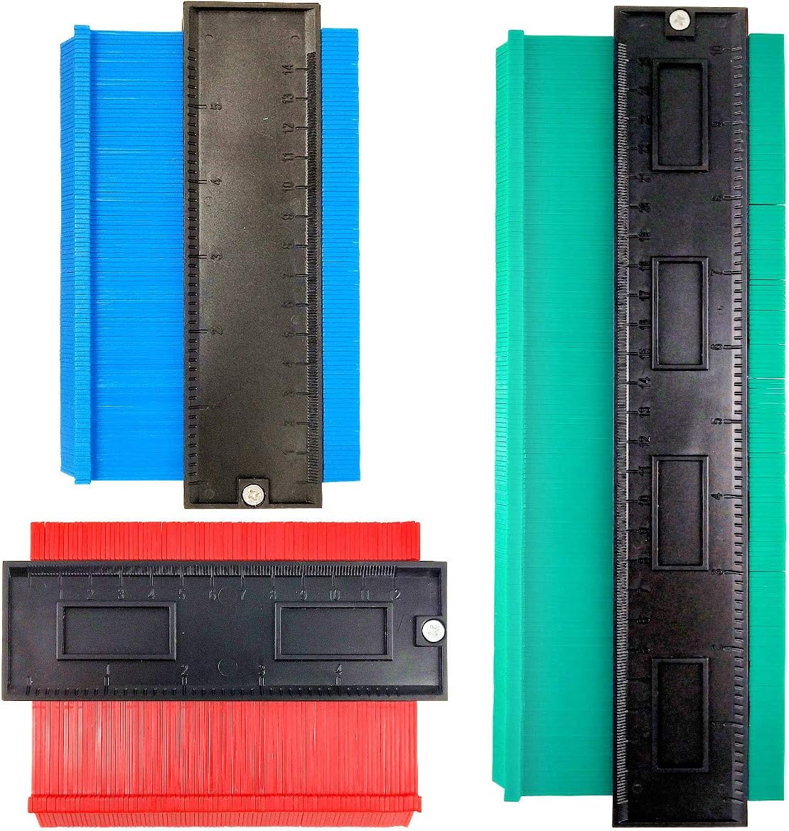 STUs 3 Pcs Plastic Contour Gauge Duplicator 5 inch 6 inch 10 inch Profile Gauge Precise Measurement Instant Template Tool for Perfect Fit and Easy Cutting