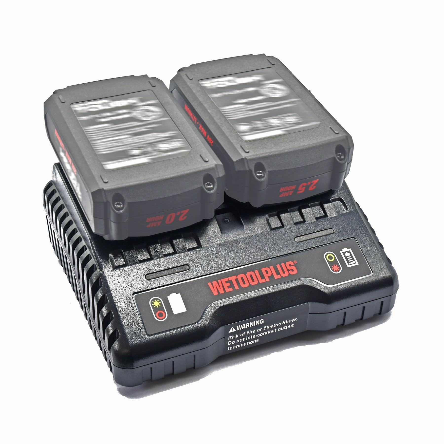WETOOLPLUS 20V Max Lithium-Ion Dual-Port Fast Charger with Quick Battery Charging Compatible with Hyper Tough HT21-401-003-13