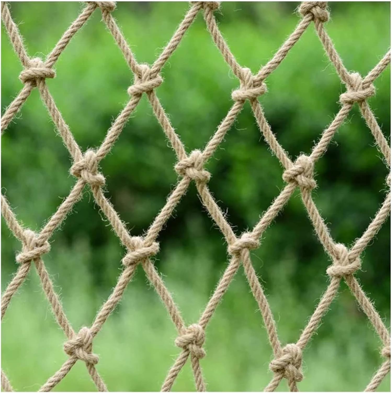 Stair Balcony Protection Net Outdoor Safety Net Jute Rope Net Multifunctional Decorative Net, Rope Thickness 6mm (Color : 8cm Hole, Size : 1x3m)