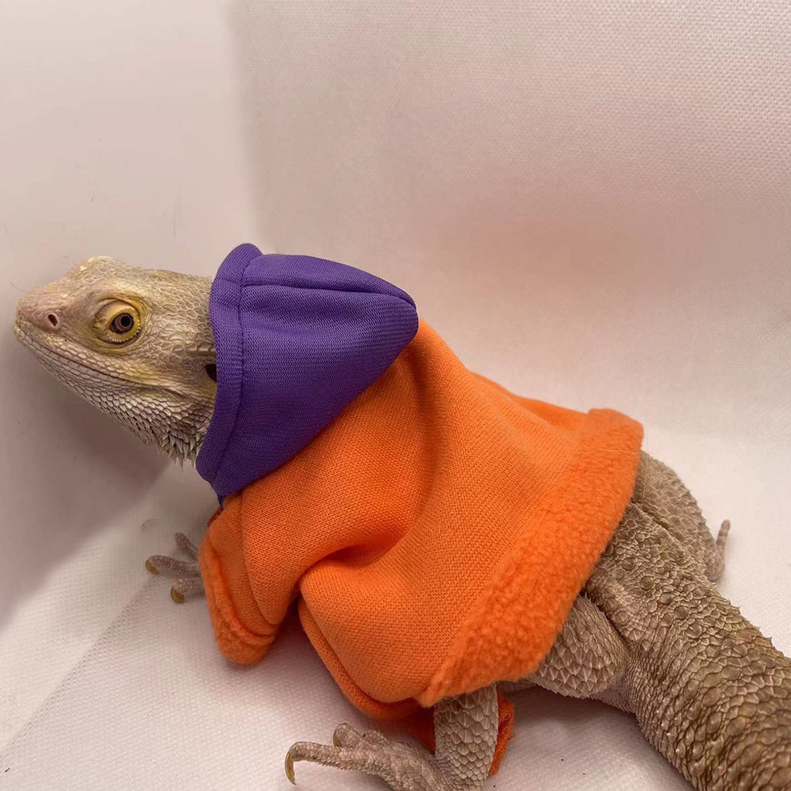 Lizard Hoodie Asukohu Lizards Clothes for Bearded Dragon Geckos Reptiles Apparel Hand-Made Hoodies Skin Sweater Coat for Party