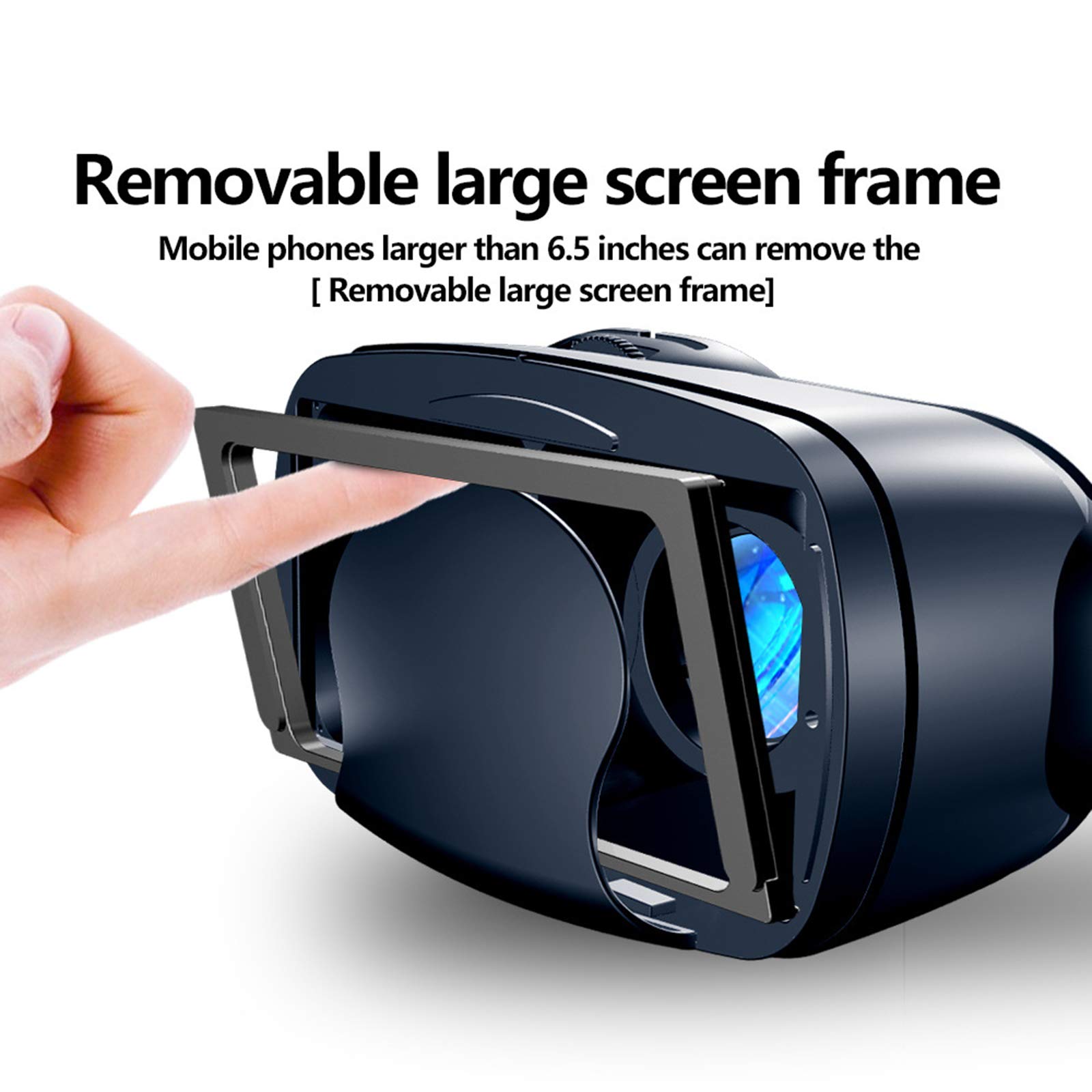 3D VR Gafas de Realidad Virtual, 3D Visión Panorámico Juego Immersivo VR Glasses para Los Móviles de Pantalla 5.0-7.0 Pulgadas