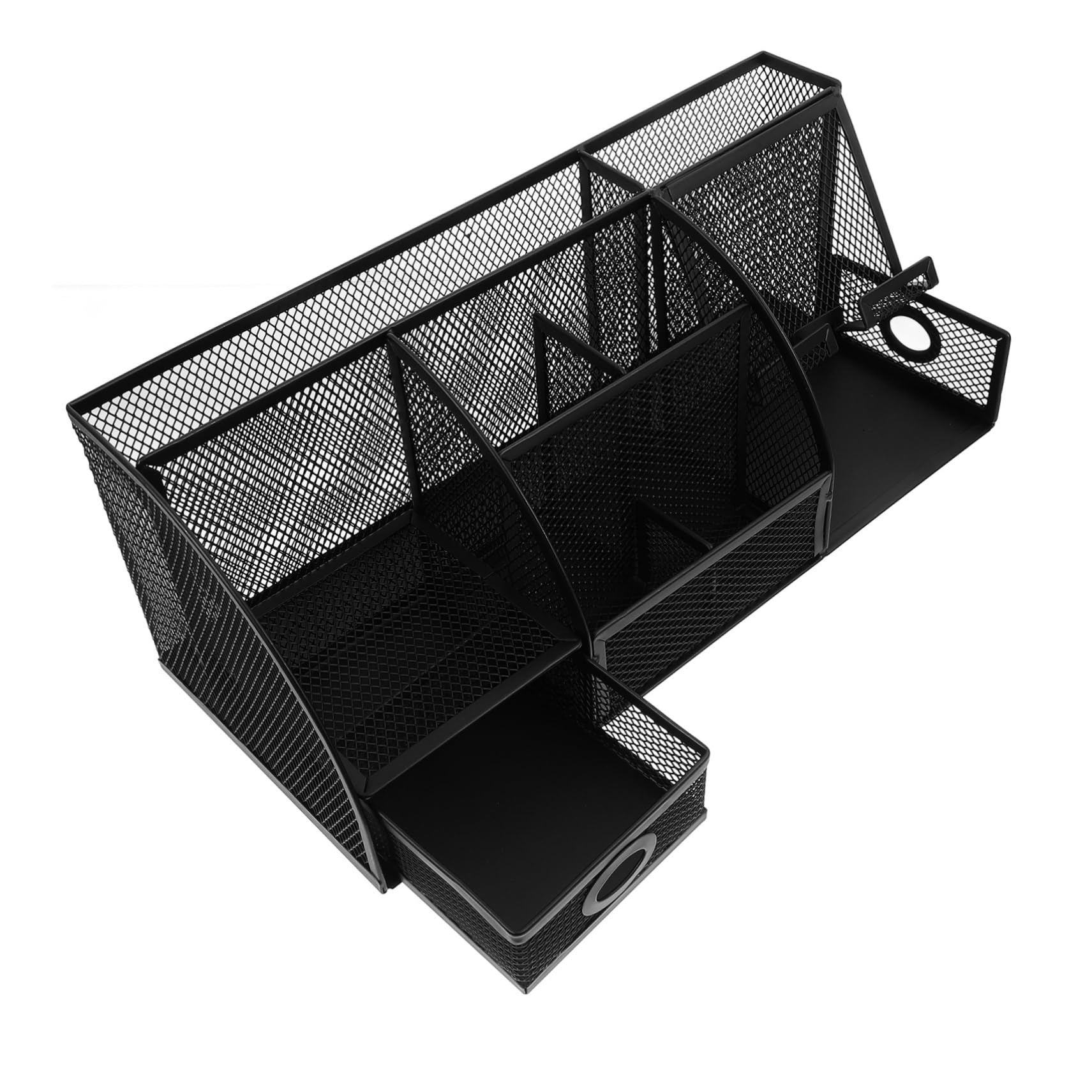 Portapenne da Scrivania in Ferro Nero, Organizer Multiuso per Ufficio | Design Moderno e Pulito, Separa Piccoli Articoli, Soluzione Ordinata per Materiali di Cancelleria