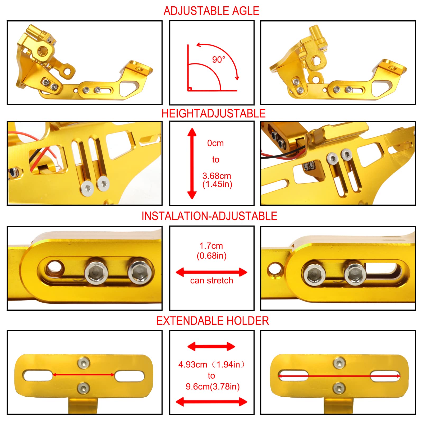 Kentekenplaathouders Afneembare strip PP plaat Kentekenplaathouders Afneembare strip PP plaat
