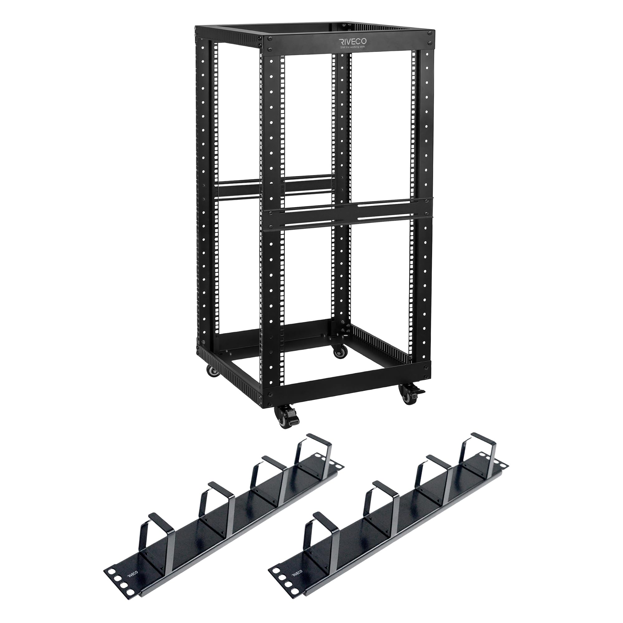 Amazon.com: RIVECO 22U Open Frame Server Rack with Wheels- Heavy