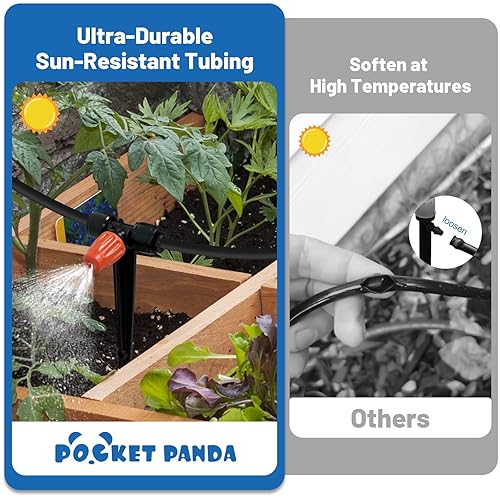 Miniatura 4 de Kit de riego por goteo de 120 pies para jardín, sistema de riego de cama elevada de conexión rápida con 12 pulgada y 14 pulgadas, accesorios para