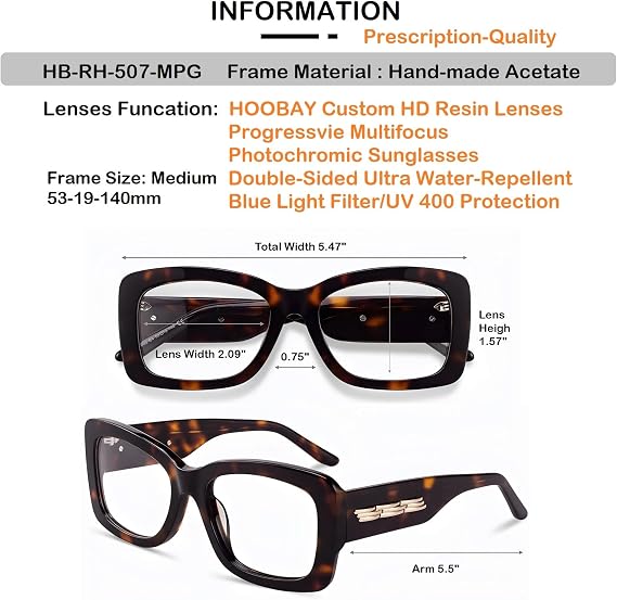 Progressive Multifocal Reading Glasses Women,Photochromic Gray Sunglasses