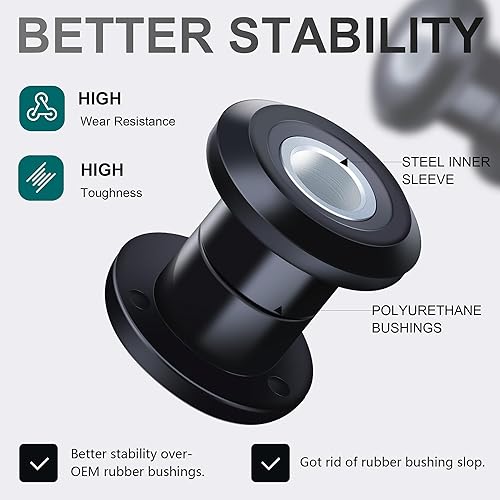 Miniatura 4 de MoKitDora Kit de amortiguadores de bujes elevadores para Harley Touring Road King Electra Street Glide FLHR FLTR FLHX FLHT y 2018 en adelante