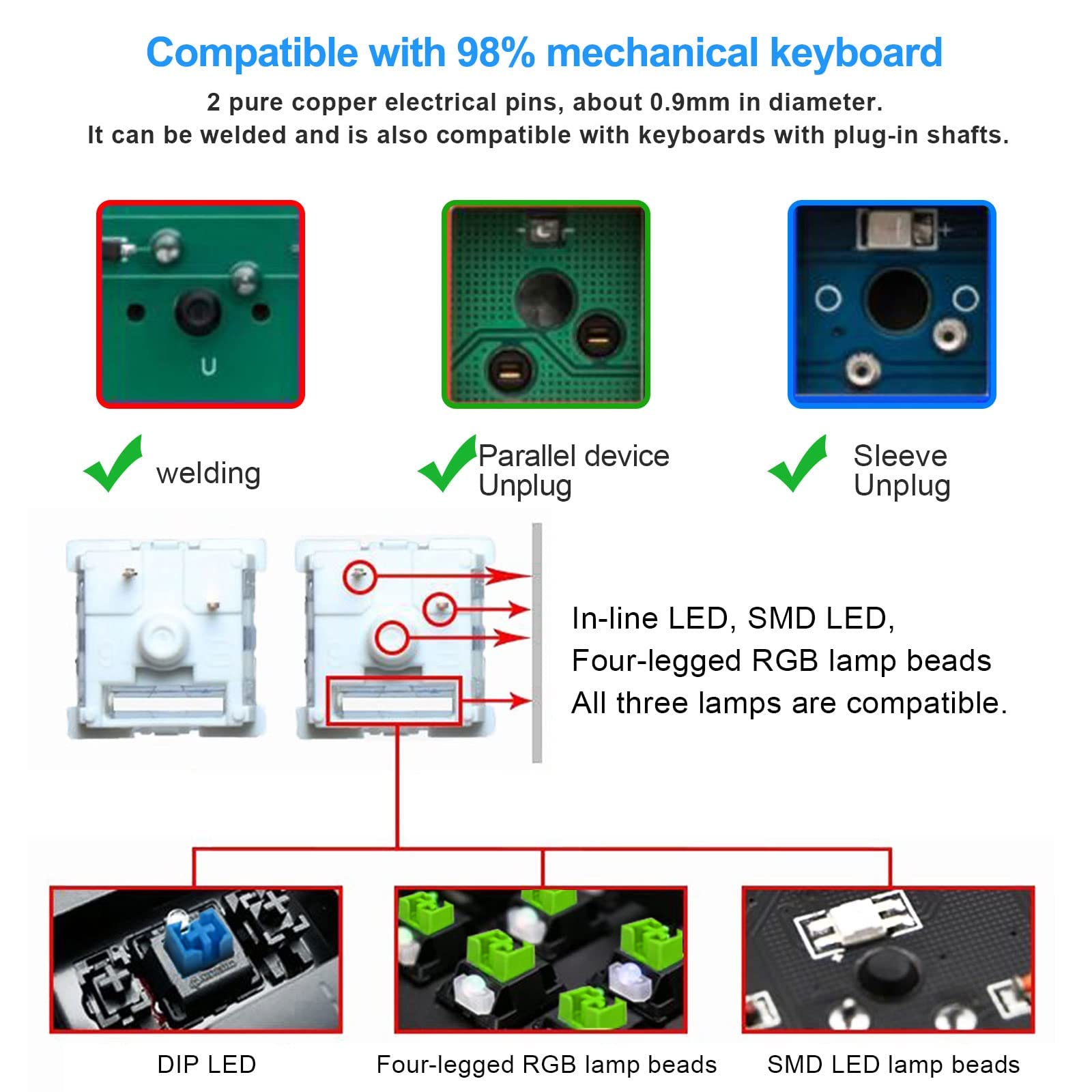 Greenbyte Buy GreenByte OUTEMU (Gaote) Brown Switches 3 Pin DIY Replaceable ...