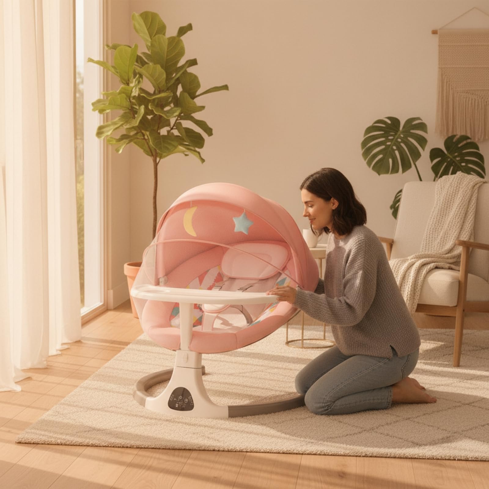 Milageto Silla Mecedora Eléctrica Reclinable | Asiento Acolchado, Mueble, para Casa