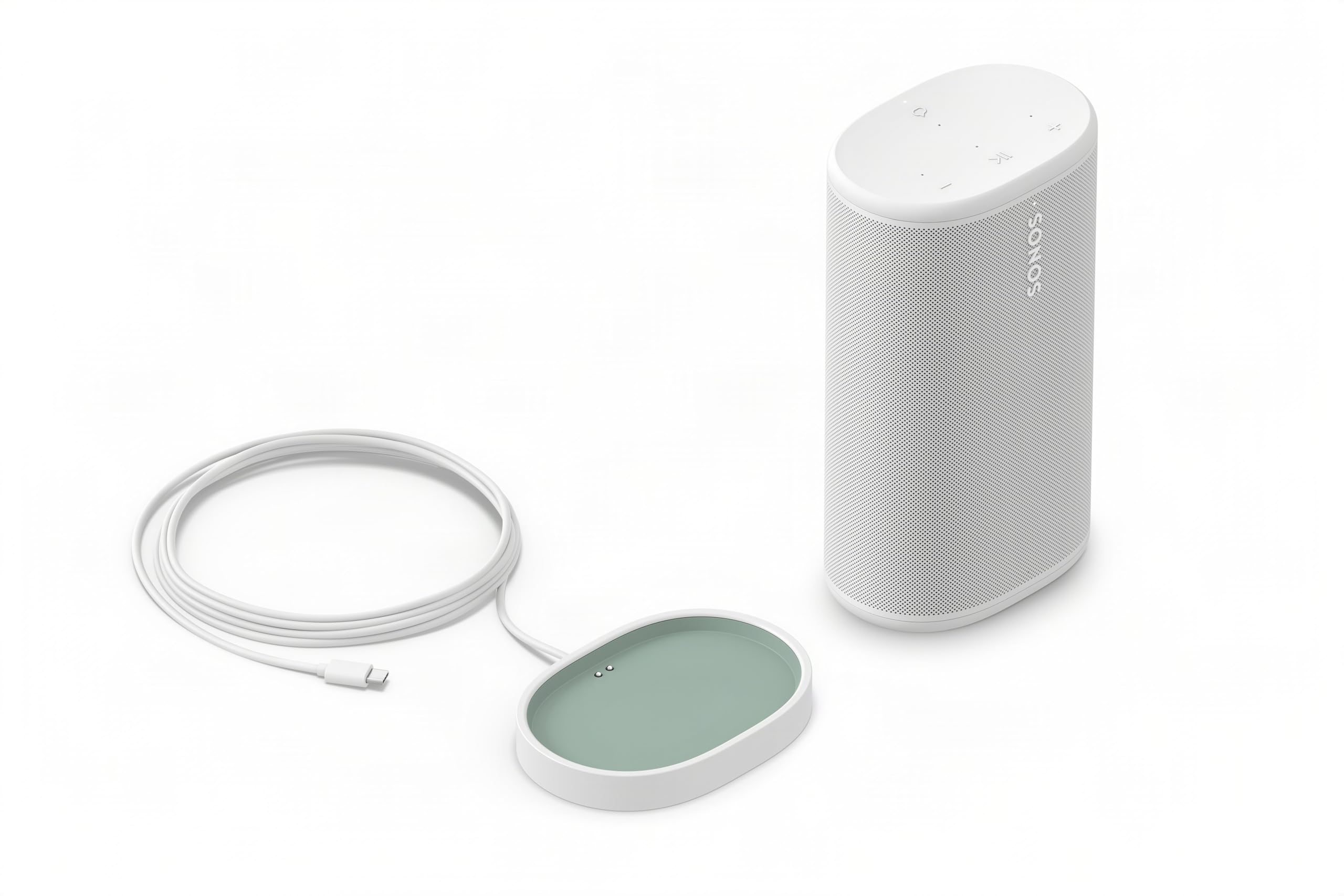 Sonos Play | Nouveauté | Puissant, Portable et prêt à Tout, Play Offre Un Son stéréo Exceptionnel et Une autonomie d'une journée entière, où Que Vous Soyez (Blanc)