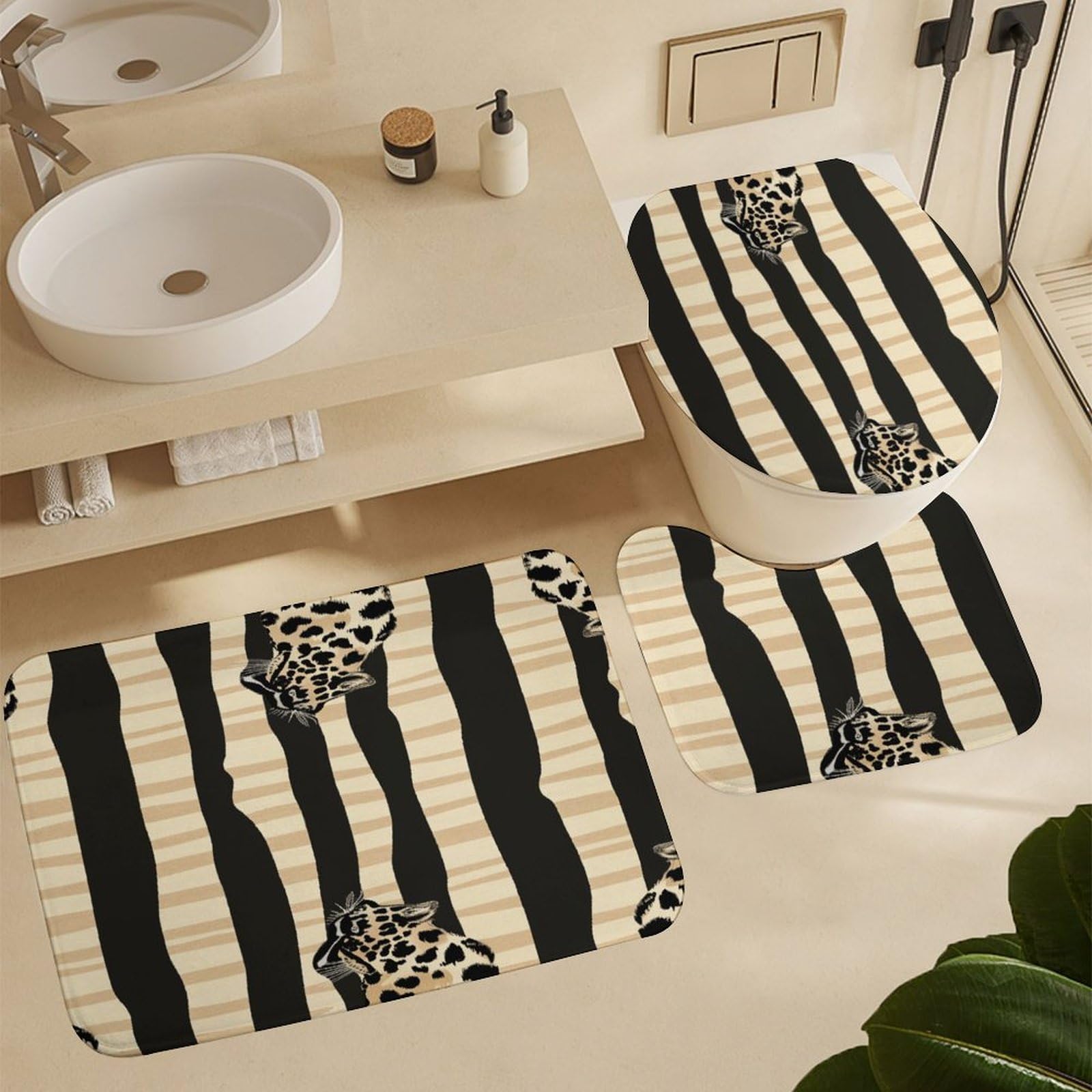 Alfombrillas para baño ultra absorbentes juego de 3 piezas antideslizantes para suelo seco
