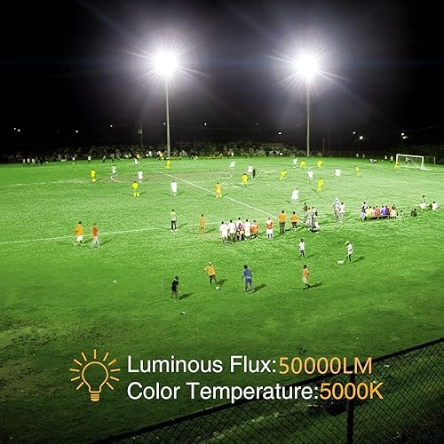 Miniatura 4 de Luces de inundación LED de estadio de 400 W para exteriores (equivalente a 2350 W), luces LED superbrillantes de 50000 lúmenes, 100-277 V, IP66,