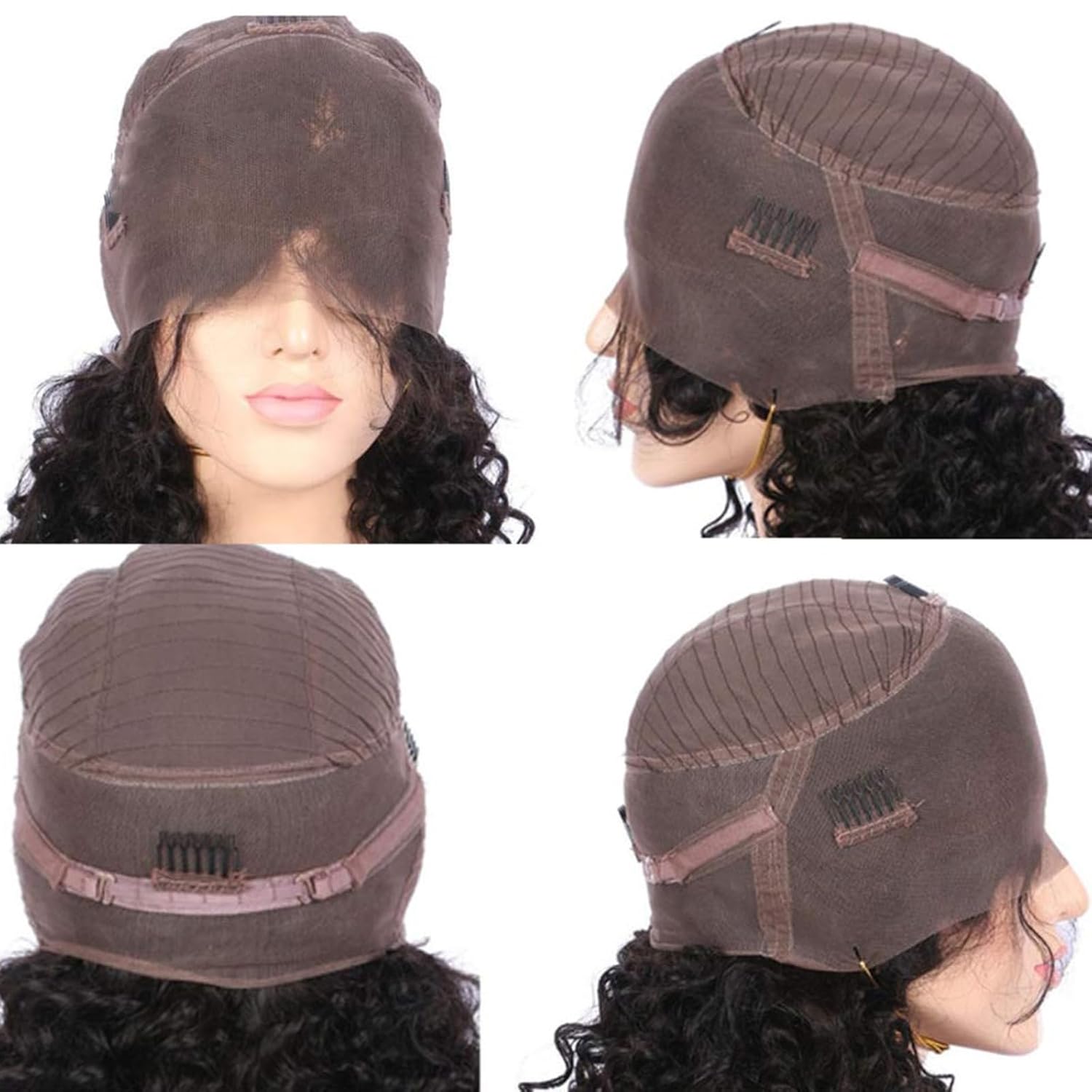 Transparent 360 Lace Frontal Human Hair Wig for Black Women,Pre Plucked Natural Hairline 180% Density Brazilian Human Hair 14inch