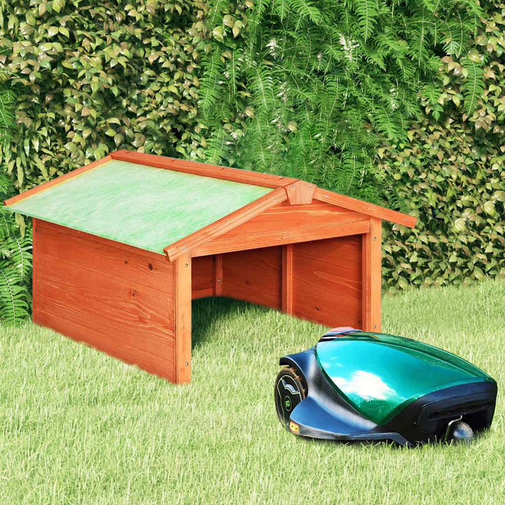 vidaXL Garage de Tondeuse à Gazon 72x87x50 cm Bois de Sapin Solide