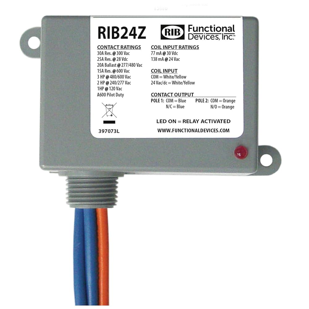 Amazon.com: Functional Devices RIB24Z Power Relay, 30 Amp