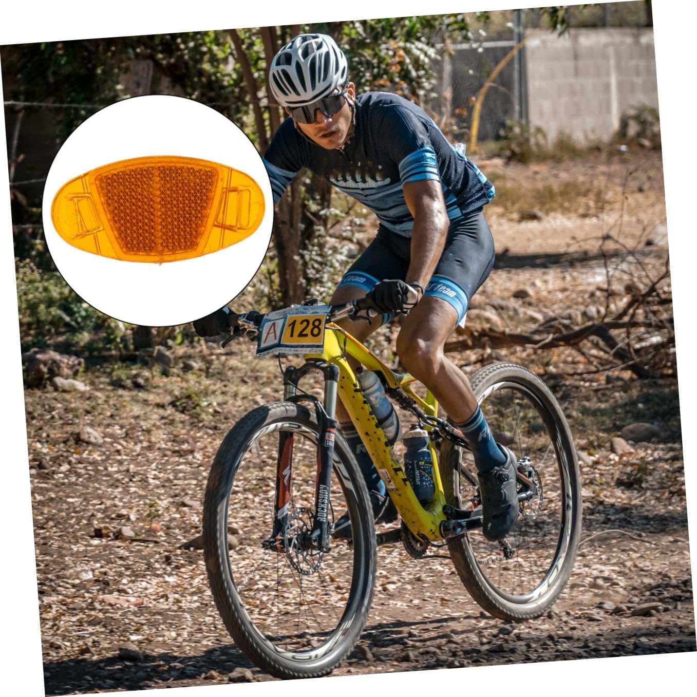 ibasenice 12pcs Night Visibility Bike Reflectors Wheel Lights Reflective Bike Supplies for Safety