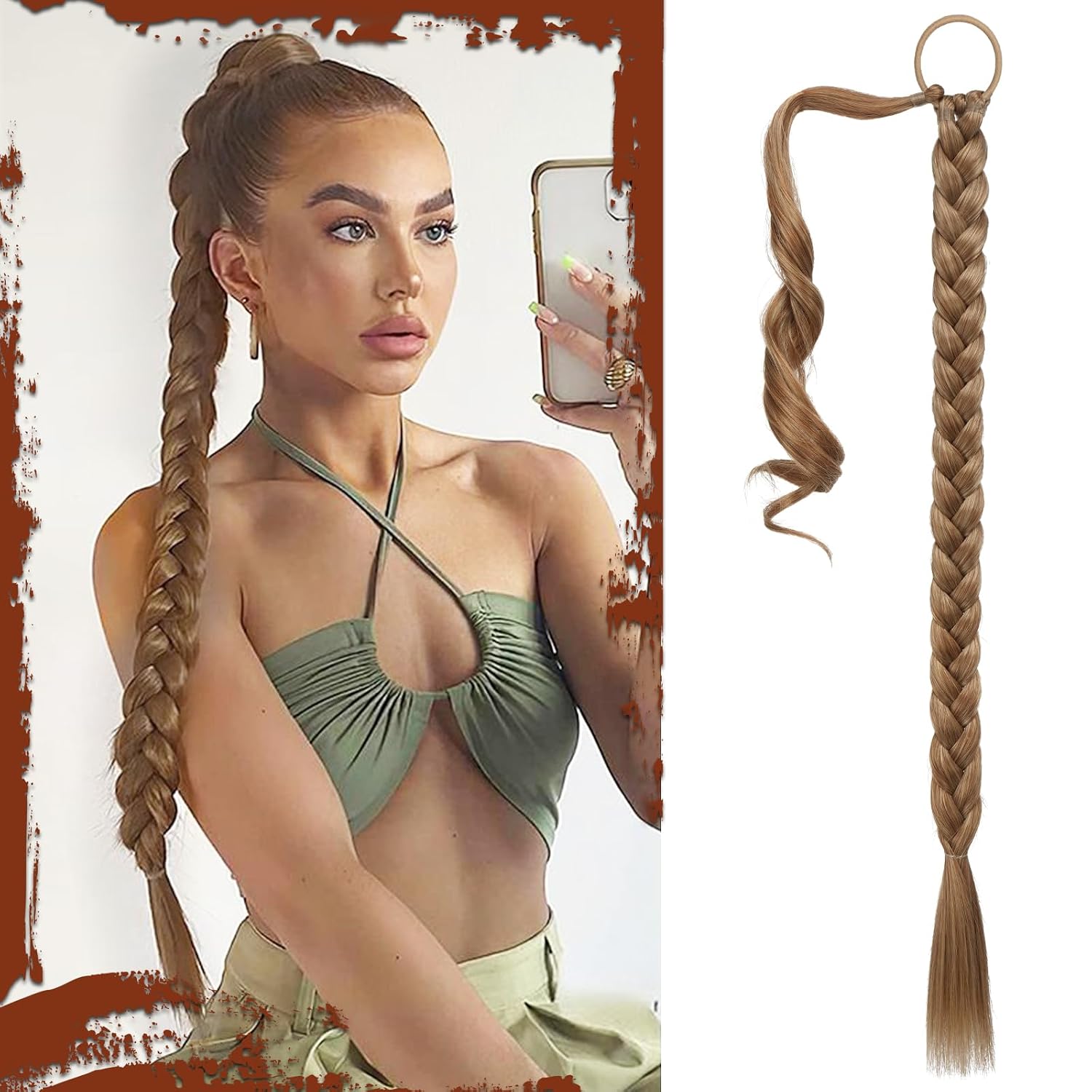 Sofeiyan Ponytail Extension - 30 Inch Blonde Highlights