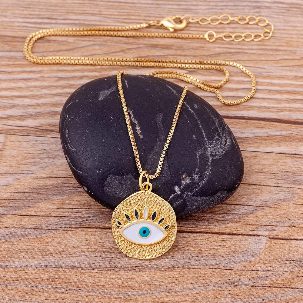 Girls Accessories Arrival Turkish Eye Shell Pendant Chain Jewelry For Party Wedding -, Stainless Steel, No Gemstone necklace
