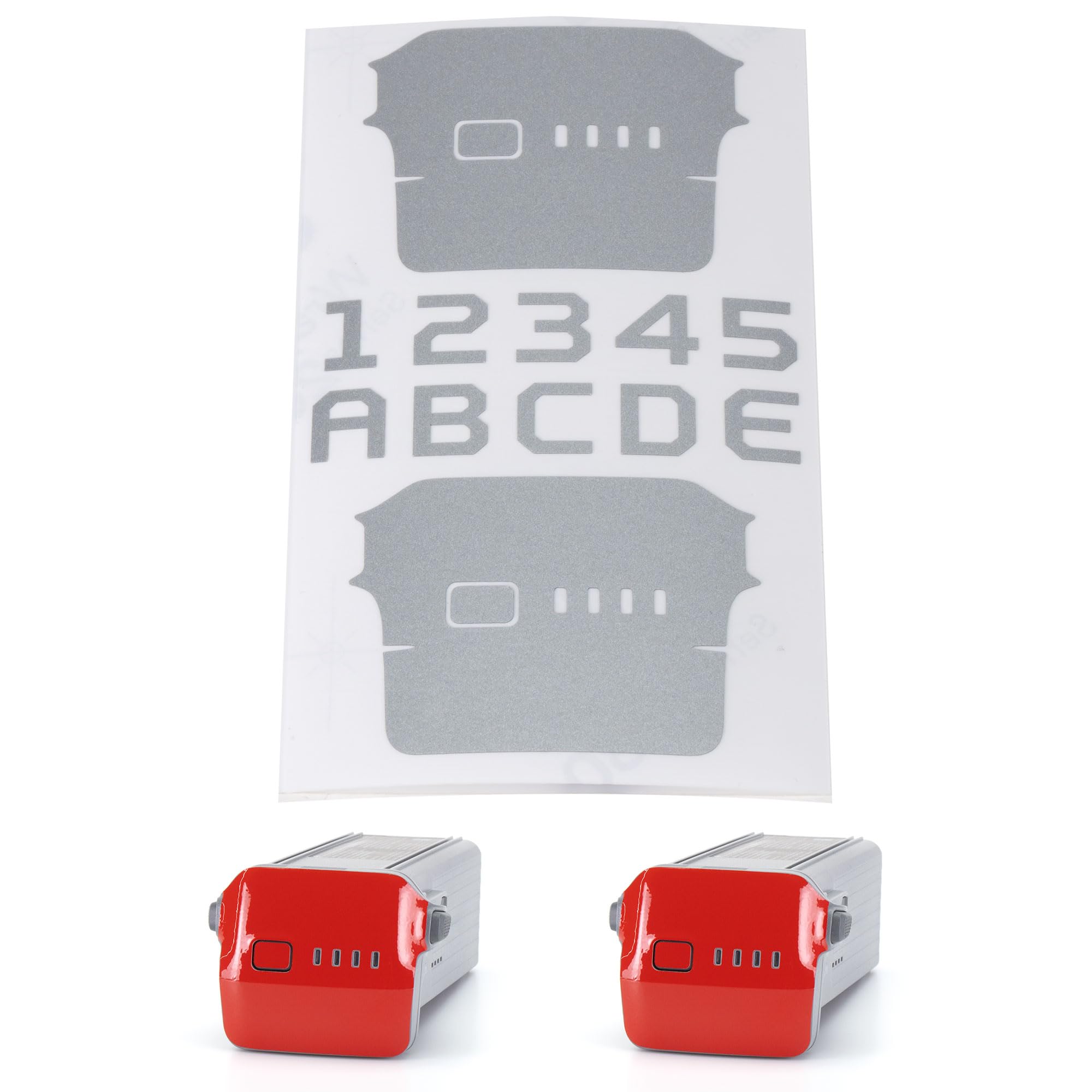 WRAPGRADE Skin Stickers Compatible with DJI Air 3 | Two Batteries (Airforce Silver)