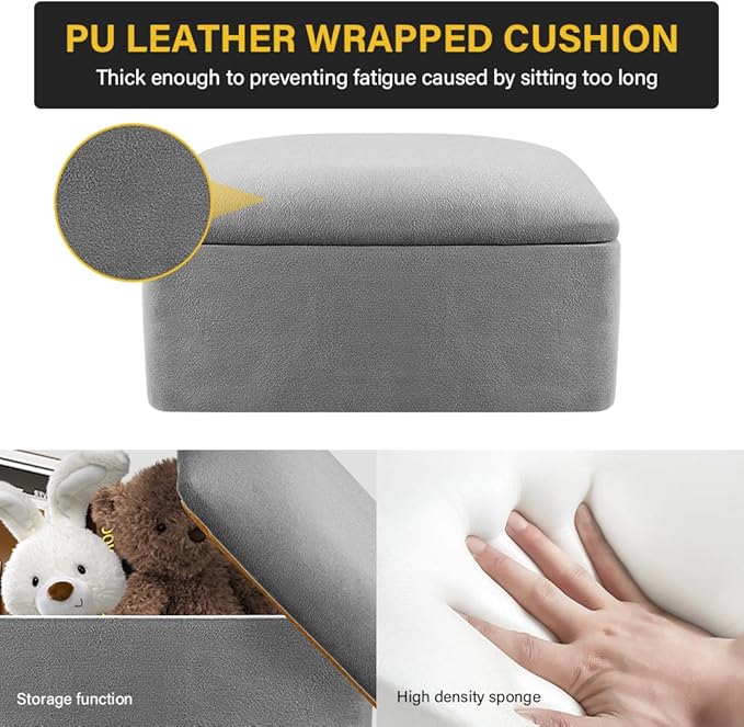 Silla De Oficina Giratoria Ergonomica Sin Apoyabrazos Gris miniatura 6