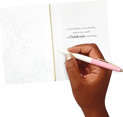 Miniatura 6 de Hallmark Tarjetas de Navidad en caja de caoba, 12 tarjetas y sobres (unidad, paz, amor)