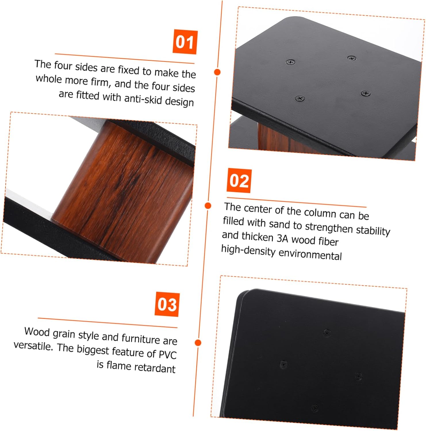 Practical Speaker Holder Speaker Stand Non-Slip Solid Construction Home Use