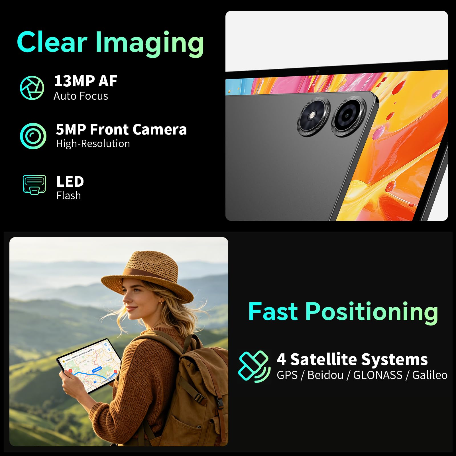 TECLAST P50T Tablet 11" Android 16, Tablet con Teclado, 8000mAh,128GB, GPS | Gemini AI, 90Hz Tablet con Ratón y Funda, 16GB RAM + 128GB ROM + TF 5TB, Octa-Core, Widevine L1, 5G WiFi, OTG