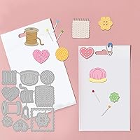 Vista 3 de GLOBLELAND Herramienta de costura troqueles de corte para bricolaje Scrapbooking Máquina de coser de metal troquelados Plantillas de estampado