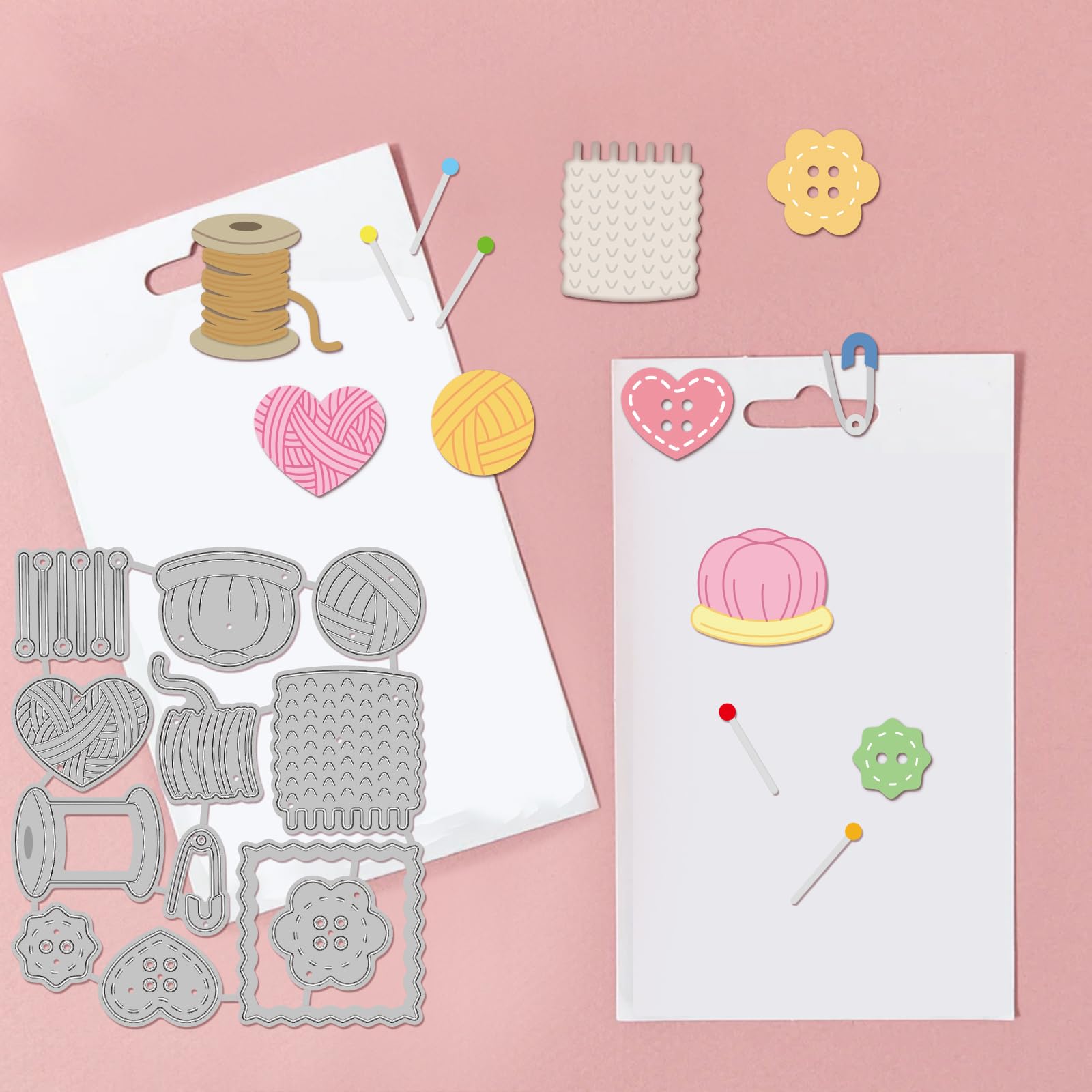 GLOBLELAND 3 Set 16 Pezzi Fustelle Piume Per Scrapbooking Fai Da Te