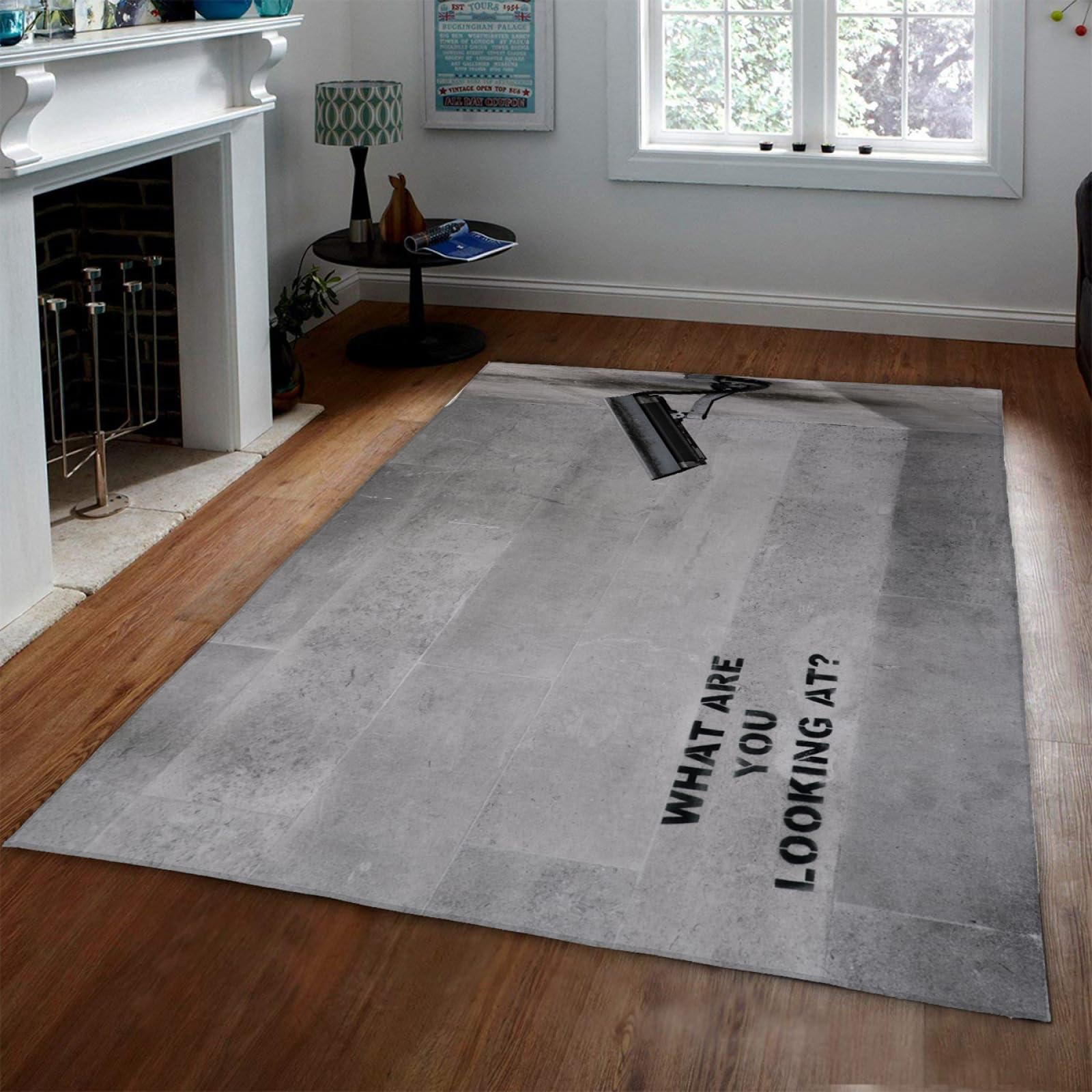 Tapis de salle de bain Banksy Graffiti grand format 160x230cm