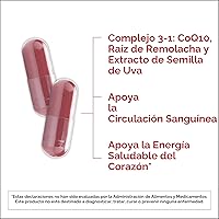 Vista 2 de Qunol Soporte de presión arterial, remolacha 3 en 1 + CoQ10 + extracto de semilla de uva, cápsulas de raíz de remolacha que apoyan la circulación