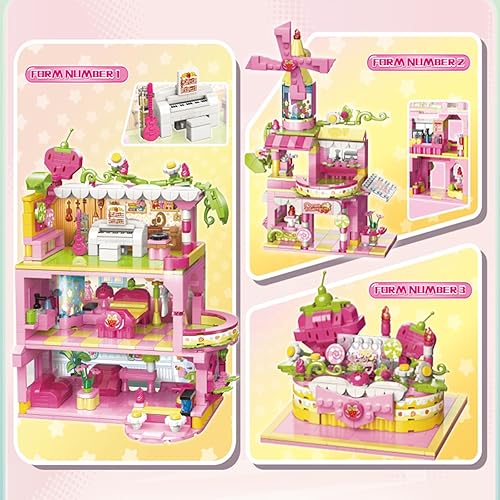 Miniatura 7 de Kit de juguetes de construcción de casa 3 en 1 para niña, compatible con ladrillos Lego, gran regalo para niñas de 8 a 12 años (580 piezas)