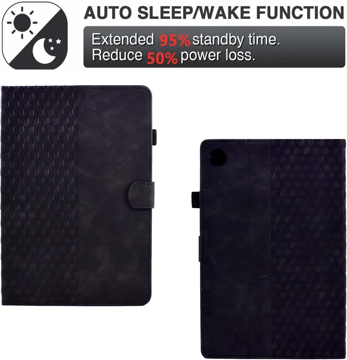 case for lenovo tab m10 plus 3rd gen 2022 10.6 inch (tb125fu/tb128fu/tb128xu) pu leather folio magnetic smart cover card holder with s pen holder, black lenovo tab m10 plus 3rd gen 10.6 inch black