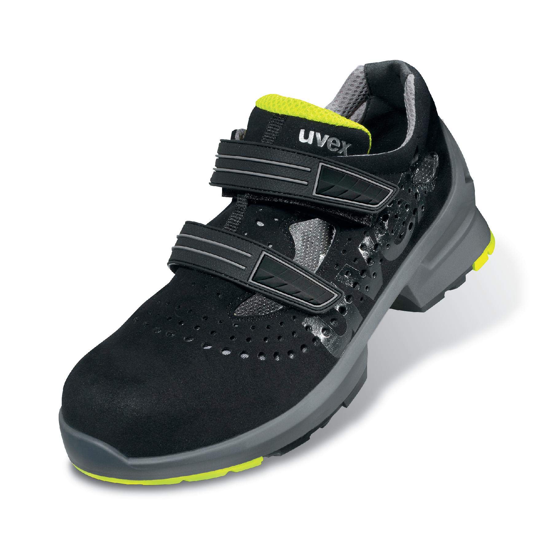 UVEX Sandal 85429 S1 Size PU W12, Sanda?y 1 SRC Unisex Doros?y, Czarny/Giallo, 35 EU, Czarny Giallo