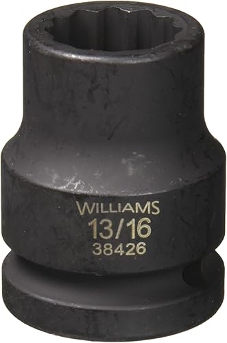 Miniatura 15 de Williams 38438 - Enchufe de impacto estándar de 3/4 pulgadas, 1-3/16 pulgadas, 12 puntos