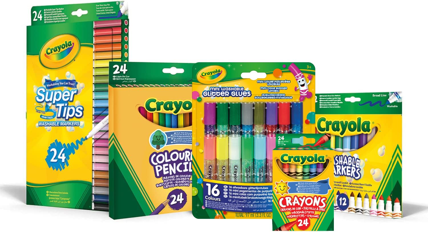 Crayola: Draagbare kunstset met uitwasbare viltstiften en kleurbladen