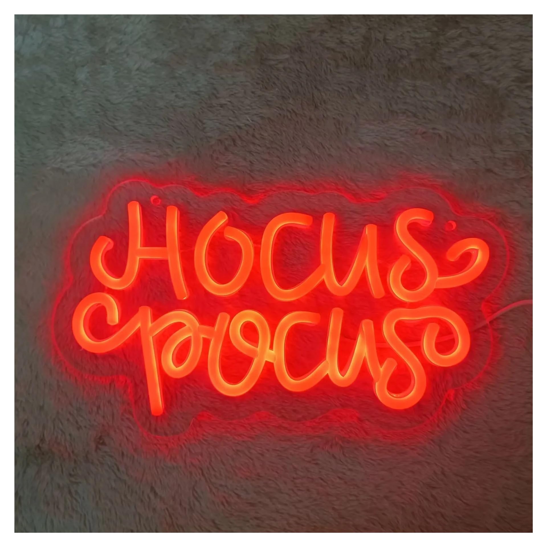 RONGCH Hanging Art Signs Hocus Pocus Neon Sign Wall Art Decoration for Gameroom Bedroom Livingroom Bar Party 35.5x20.5cm