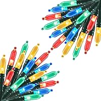 Vista 14 de Luces de Navidad con batería Brightown, 8 pies, 20 luces LED mini con temporizador, luces de árbol de Navidad para dormitorio, interior, exterior