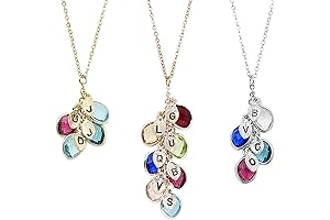 Personalized Birthstone Necklace Mother's Day Gift for Mom Grandma Daughter