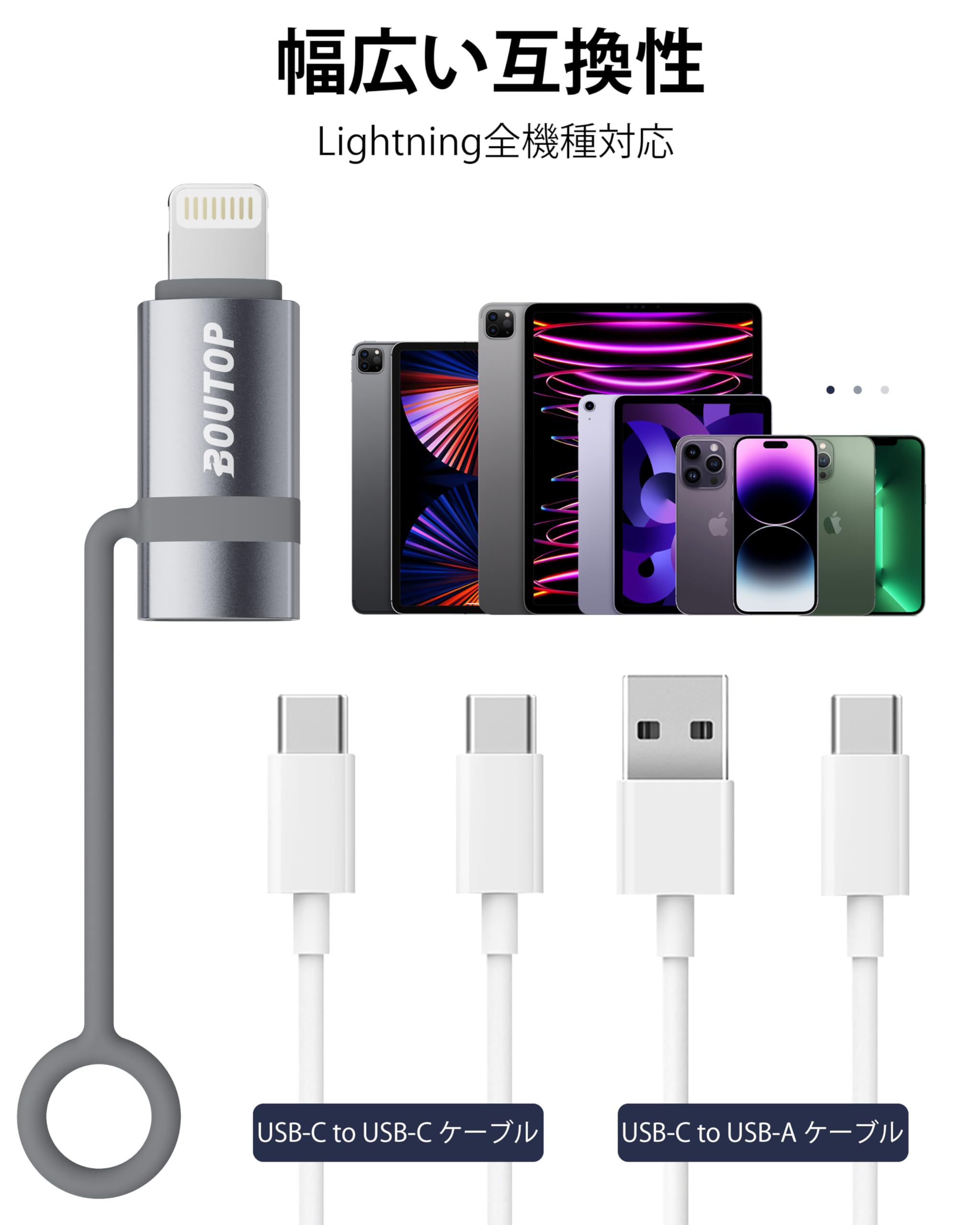 ライトニングさま専用商品でさ Amazon.co.jp: BOUTOP ライトニング タイプC 変換アダプタ 60W PD急速